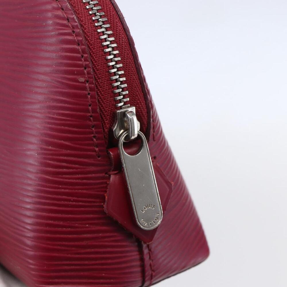 LOUIS VUITTON Epi Pochette Cosmetic PM Pouch Wine Red Grenard LV Auth BA8368 - Picture 8 of 16